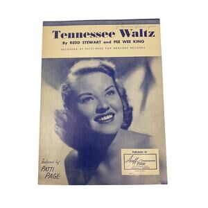 Tennessee Waltz‎ Sheet Music Patti Page Redd Stewart Pee Wee King